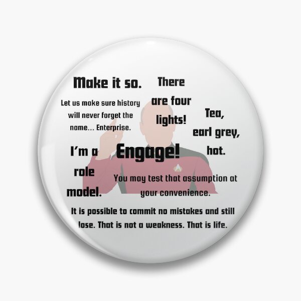Item preview, Iconic Quotes of Captain Jean-Luc Picard designed and sold by RoseDesigns05.