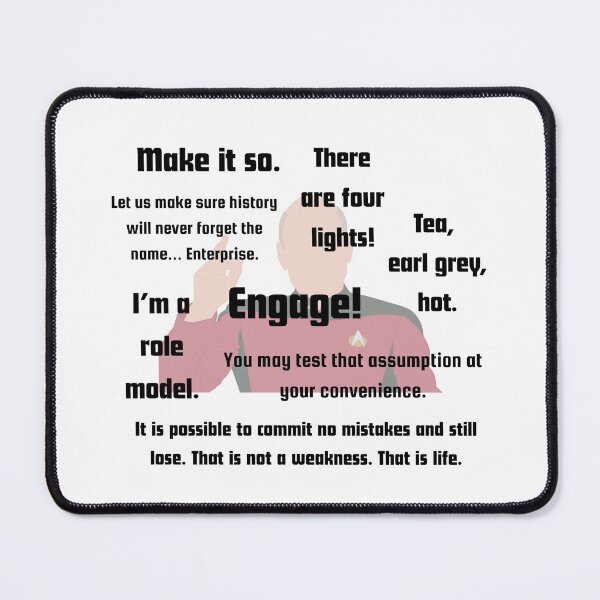 Item preview, Iconic Quotes of Captain Jean-Luc Picard designed and sold by RoseDesigns05.