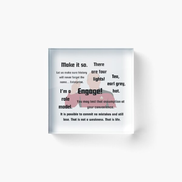 Item preview, Iconic Quotes of Captain Jean-Luc Picard designed and sold by RoseDesigns05.