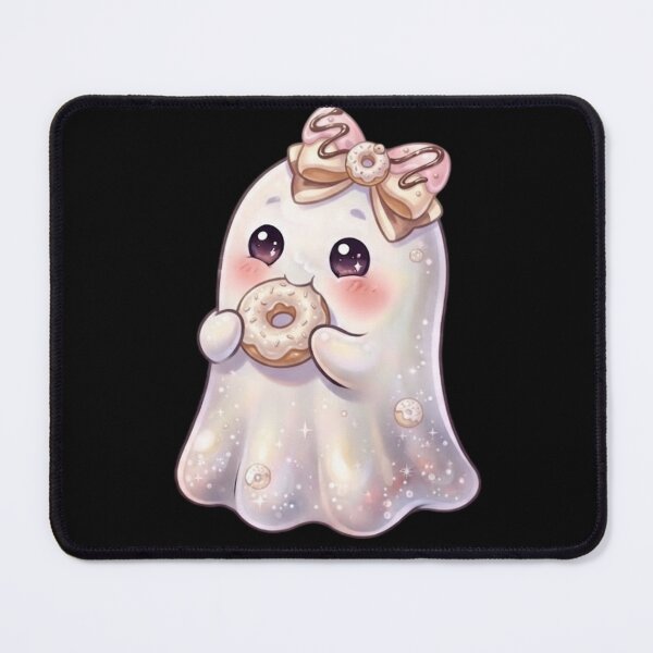 Item preview, Cute Kawaii Ghost Eating a Donut Design / Halloween / Cafe / Ghosts / Foodie Gift / Sweet Treats / T-shirts mugs stickers phone case hardcover journal poster designed and sold by TeenLake.