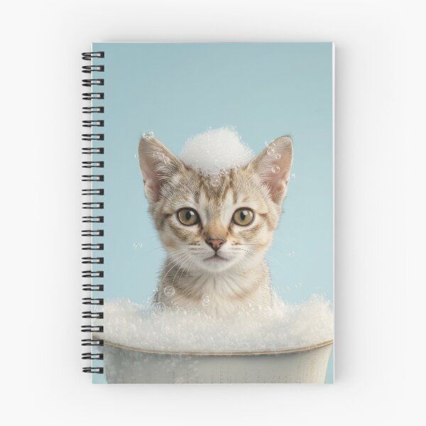 Item preview, Baby Singapura Cat Bubble Bath Cute Nursery Bathroom Art designed and sold by LazyOwlStore.