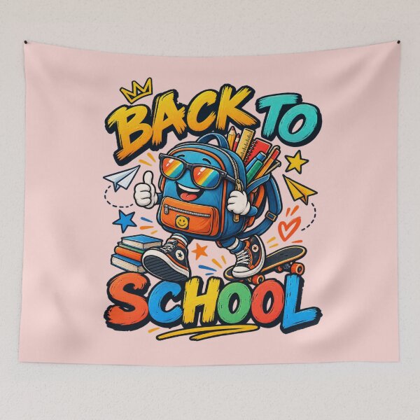 Item preview, Cool Backpack Mascot Back to School Skater Kids Design designed and sold by BLUESKY11a.