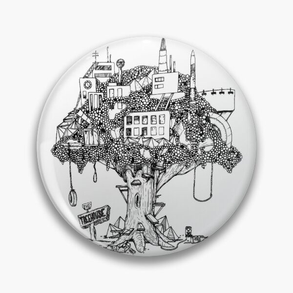 Item preview, Retro 2017 Treehouse Pen and Ink Graphic – Archival Streetwear Print designed and sold by Retro-Archive.