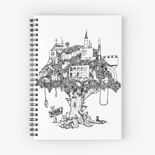 Item preview, Retro 2017 Treehouse Pen and Ink Graphic – Archival Streetwear Print designed and sold by Retro-Archive.