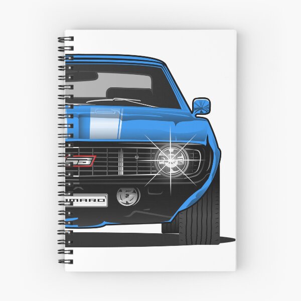 Item preview, Camaro SS in Sky Blue Color Classic American Muscle Car designed and sold by Juan-Art-22.