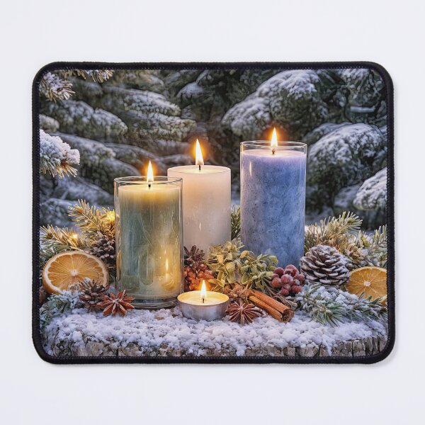 Item preview, Winter Solstice Yule Candle Arrangement in the Forrest in the Snow  designed and sold by Stephanie Laird.