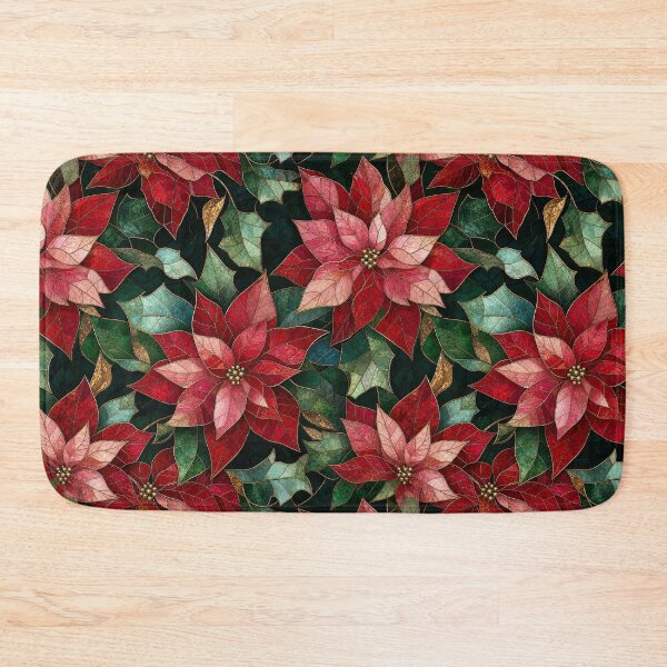 Item preview, Oversized Christmas Poinsettia Mosaic Pattern designed and sold by frumixart.