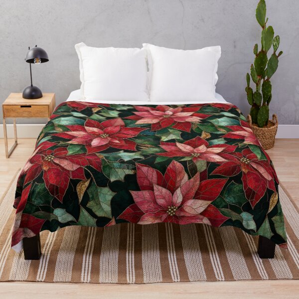 Item preview, Oversized Christmas Poinsettia Mosaic Pattern designed and sold by frumixart.