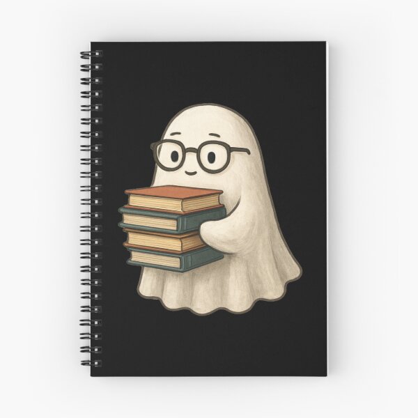 Item preview, Cute Kawaii Bookworm Ghost Reading Books Nerd Kitty designed and sold by Vision Crafted.