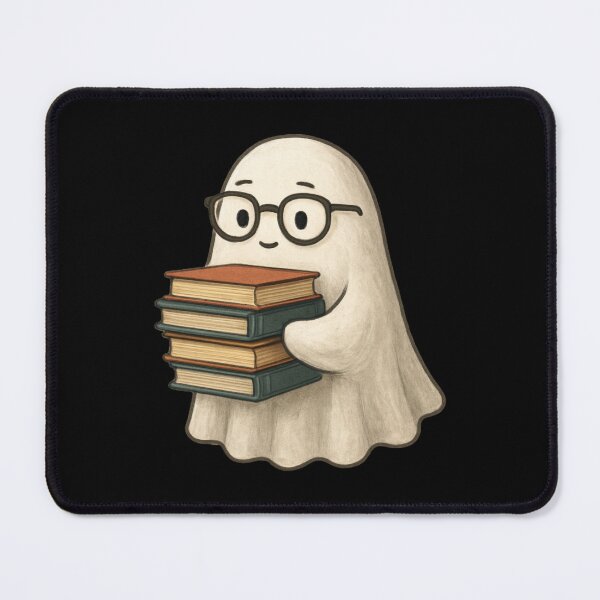 Item preview, Cute Kawaii Bookworm Ghost Reading Books Nerd Kitty designed and sold by Vision Crafted.