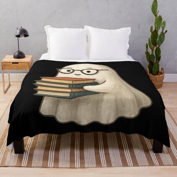 Item preview, Cute Kawaii Bookworm Ghost Reading Books Nerd Kitty designed and sold by Vision Crafted.