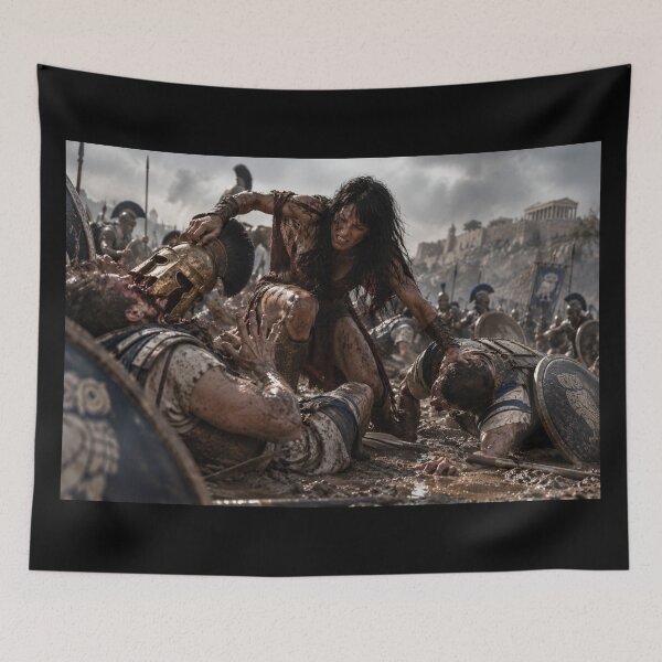Item preview, Sofia Spartan Warrior Crushing Her Enemies designed and sold by Ancient-Era.