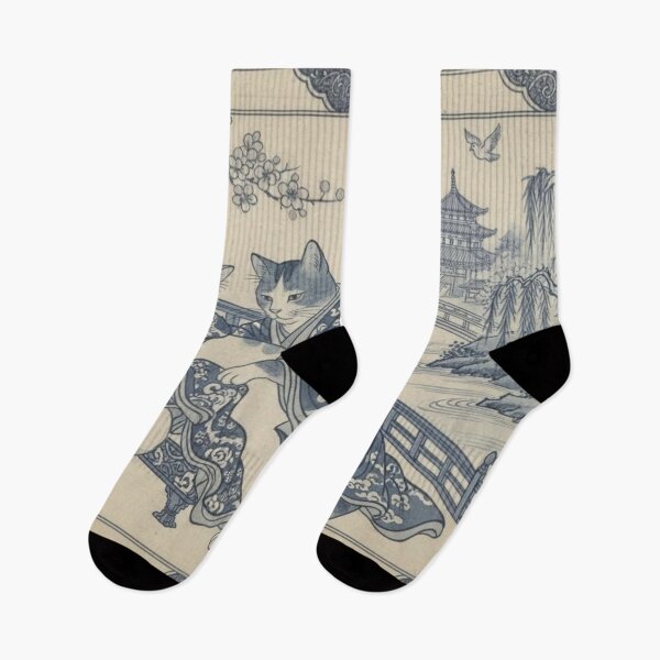 Item preview, Cat Shunga Willow Pattern #1 designed and sold by NickWhittleArt.