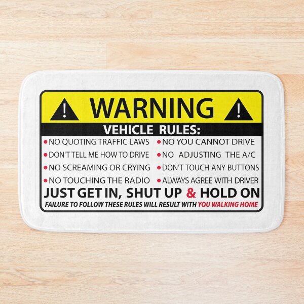Item preview, Funny Vehicle Rules designed and sold by DGMaxShop.