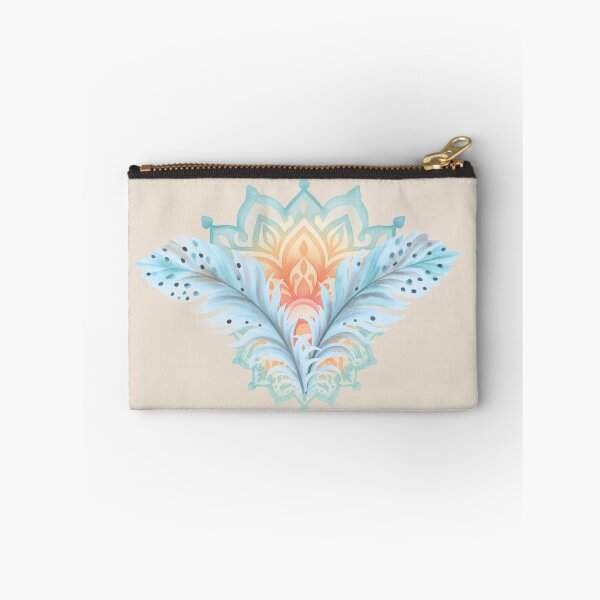 Item preview, Boho Mandala Feathers Watercolor Art designed and sold by alizye.