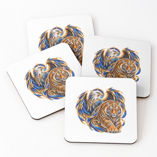 Item preview, Heraldic duo of the eagle and the tiger designed and sold by Hassine-Art.