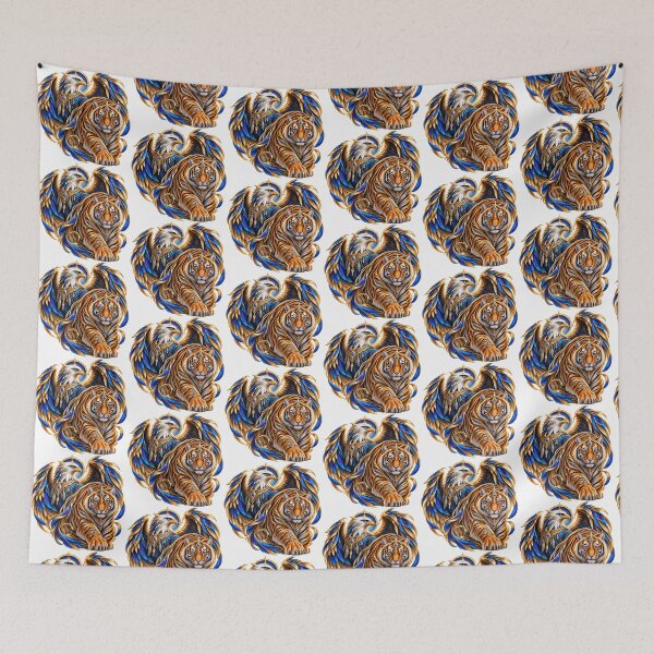 Item preview, Heraldic duo of the eagle and the tiger designed and sold by Hassine-Art.