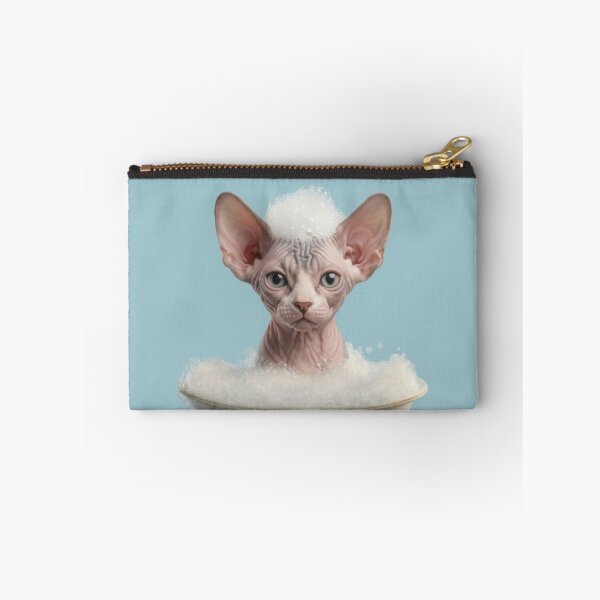 Item preview, Baby Sphynx Cat Bubble Bath Cute Nursery Bathroom Wall Art designed and sold by LazyOwlStore.