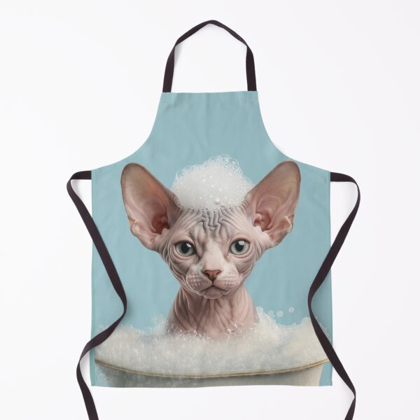 Item preview, Baby Sphynx Cat Bubble Bath Cute Nursery Bathroom Wall Art designed and sold by LazyOwlStore.