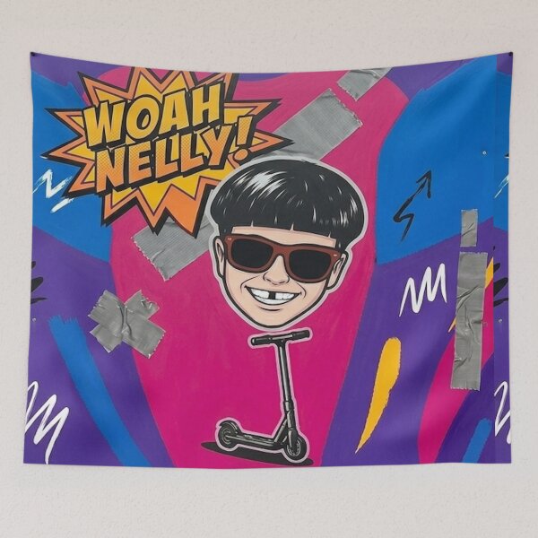Item preview, Retro Pop Art "WAOH NELLY!" Scooter Icon Vector Graphic – Archival Alternative Meme Culture Print designed and sold by Retro-Archive.