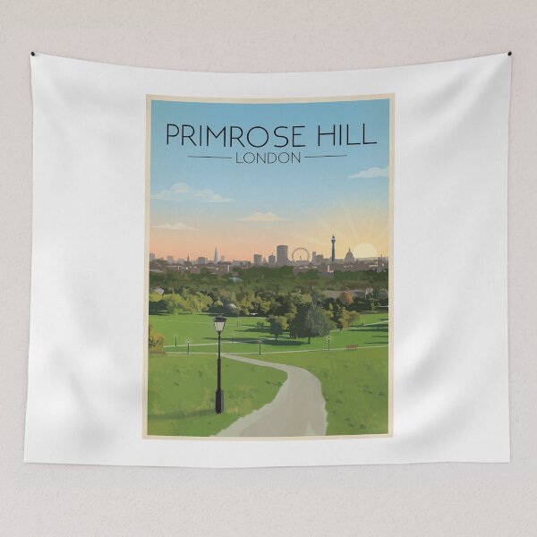 Item preview, Primrose Hill London Original Custom Vintage Poster Wall Art Design Pillow Gift designed and sold by Cool Robot Bro..