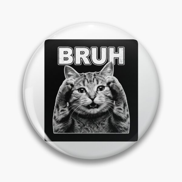 Item preview, Bruh-Cat-Funny-Black-Cat-Face-Meme-Retro-Gift designed and sold by world+167.