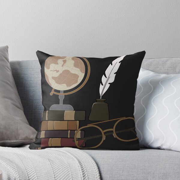 Item preview, Dark Academia Vintage Books Globe Quill Illustration  designed and sold by Jazzytouch.