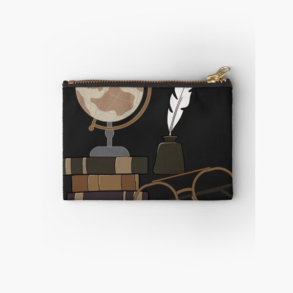 Item preview, Dark Academia Vintage Books Globe Quill Illustration  designed and sold by Jazzytouch.