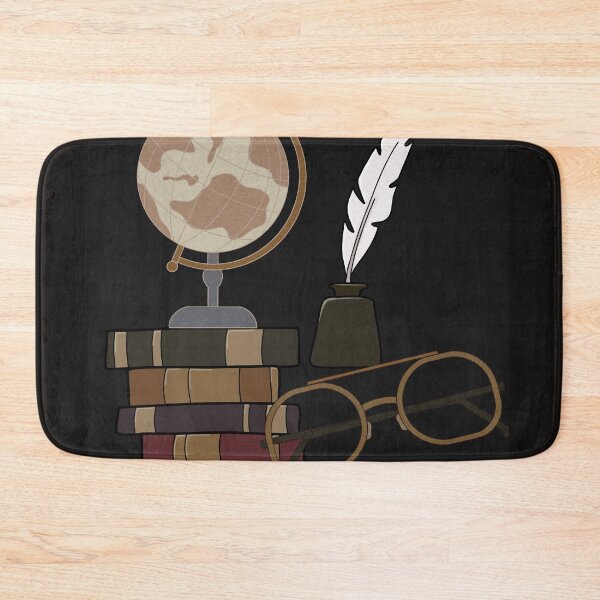 Item preview, Dark Academia Vintage Books Globe Quill Illustration  designed and sold by Jazzytouch.