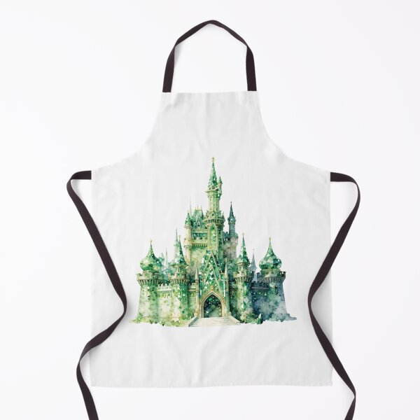 Item preview, Emerald Magic Kingdom - Fairytale Castle Watercolor designed and sold by WildArtIT.