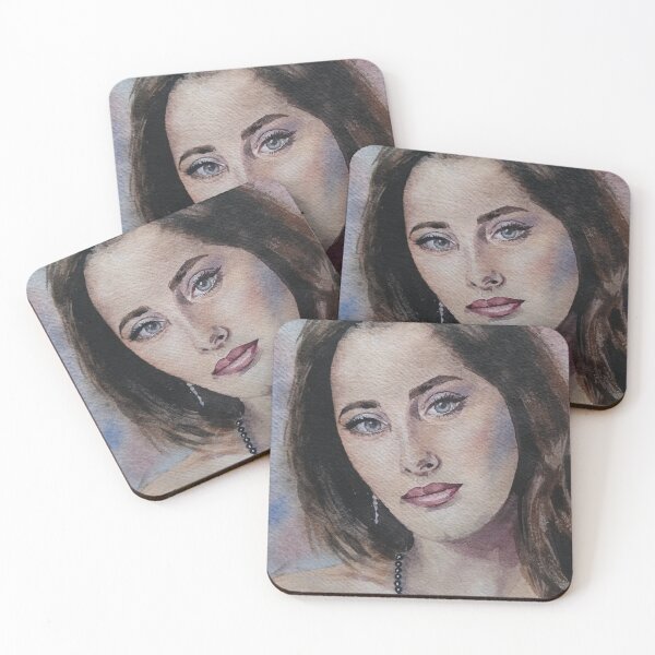 Item preview, Original Watercolor Classical Brunette Portrait designed and sold by SlavaArt.