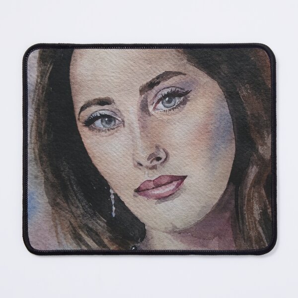 Item preview, Original Watercolor Classical Brunette Portrait designed and sold by SlavaArt.