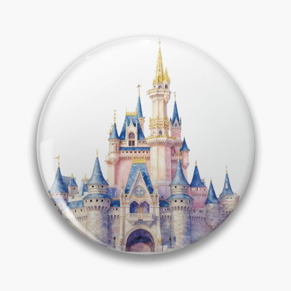 Item preview, Pastel Magic Castle - Whimsical Fairytale Watercolor designed and sold by WildArtIT.