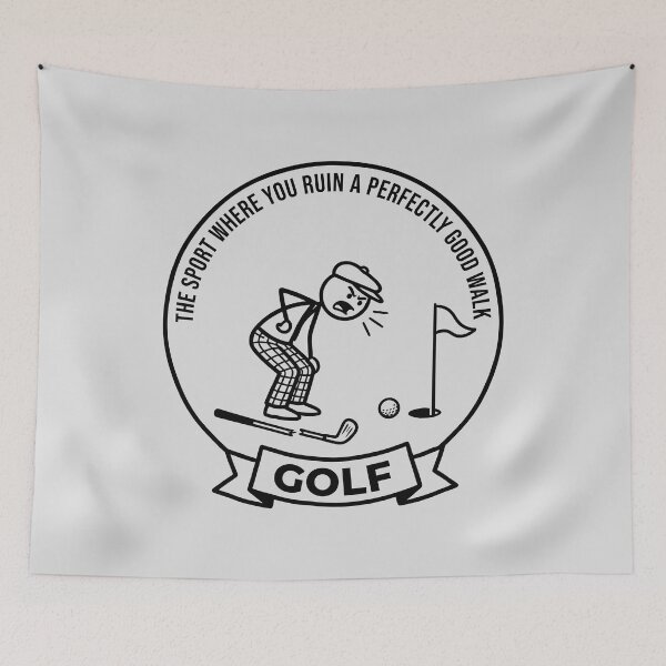 Item preview, Humorous Golf Cartoon - Ruin A Good Walk designed and sold by ThreadRiotTees.