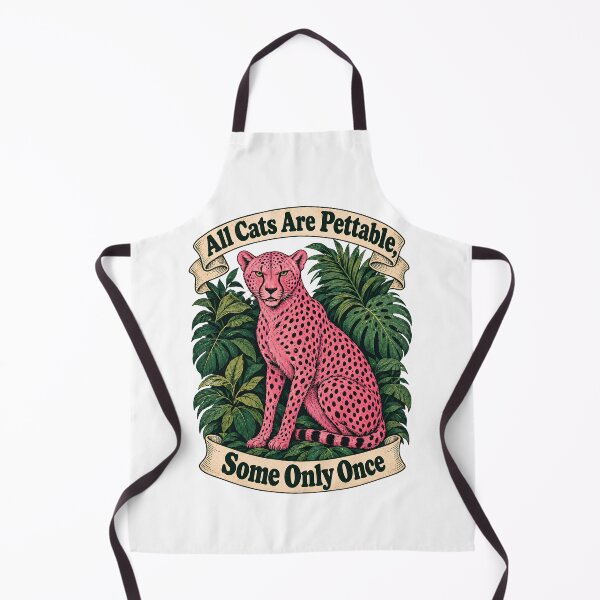 Item preview, All Cats Are Pettable Some Only Once - Pink Cheetah Funny Goblincore designed and sold by Neurospicy Trolls.