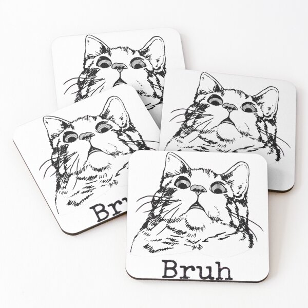 Item preview, Bruh-Cat-Funny-Black-Cat-Face-Meme-Retro-Gift designed and sold by world+167.