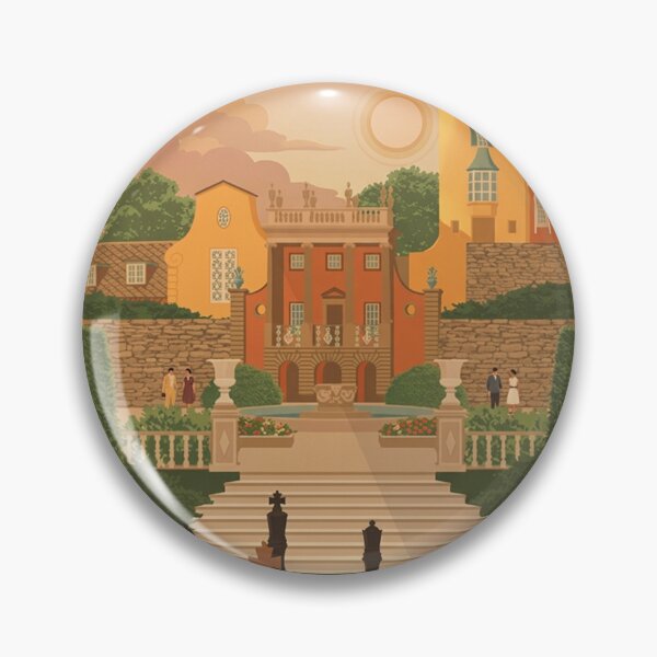 Item preview, Portmeirion North Wales Original Custom Vintage Poster Wall Art Design Pillow Gift designed and sold by Cool Robot Bro..