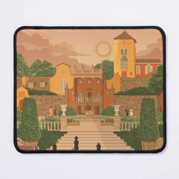 Item preview, Portmeirion North Wales Original Custom Vintage Poster Wall Art Design Pillow Gift designed and sold by Cool Robot Bro..
