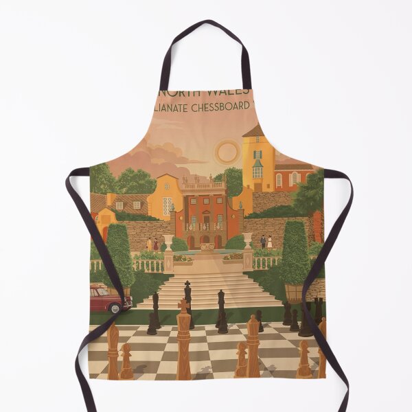 Item preview, Portmeirion North Wales Original Custom Vintage Poster Wall Art Design Pillow Gift designed and sold by Cool Robot Bro..