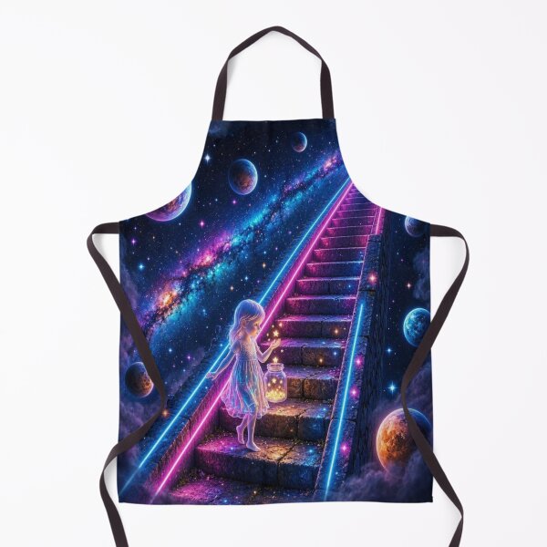 Item preview, Stairway to the Cosmos: Little Girl Catching Stars designed and sold by Breezes-of-Ida.