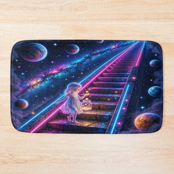 Item preview, Stairway to the Cosmos: Little Girl Catching Stars designed and sold by Breezes-of-Ida.