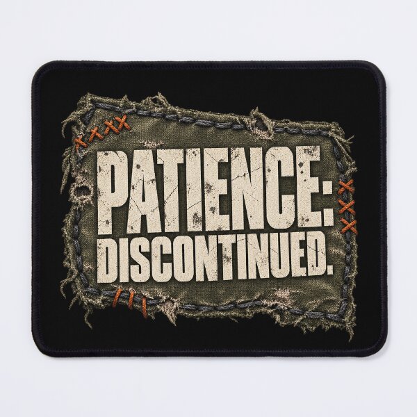 Item preview, Patience: Discontinued – Distressed Olive Workwear Patch designed and sold by Anyshca.