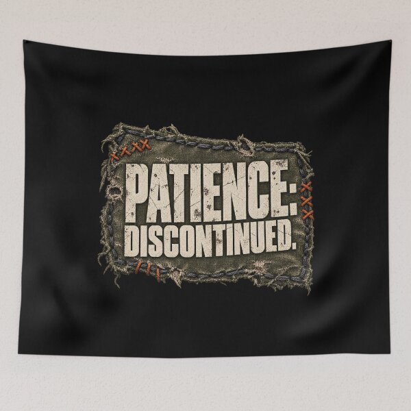 Item preview, Patience: Discontinued – Distressed Olive Workwear Patch designed and sold by Anyshca.