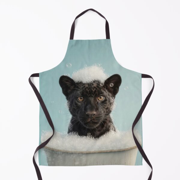 Item preview, Baby Black Panther Cub Bubble Bath Cute Nursery Bathroom Art designed and sold by LazyOwlStore.