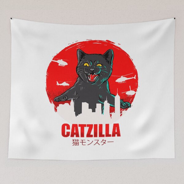 Item preview, Catzilla - Funny Cat Parody  designed and sold by DGMaxShop.