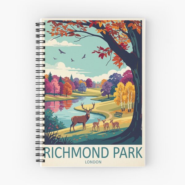 Item preview, Richmond Park London Original Custom Vintage Poster Wall Art Design Pillow Gift designed and sold by Cool Robot Bro..