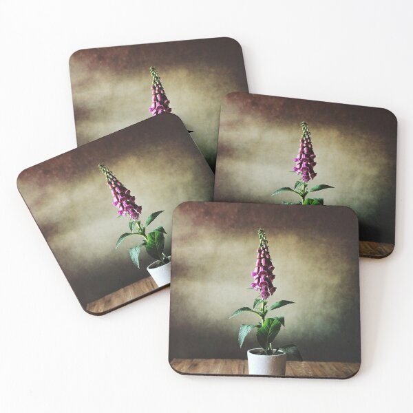 Item preview, Moody Foxglove Flower in White Pot | Dark Botanical Photography | Cottagecore Floral Decor designed and sold by Mousy17.