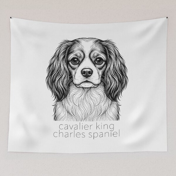 Item preview, Cavalier King Charles Spaniel Illustration designed and sold by SUP-R-Ts.
