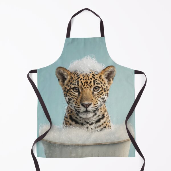 Item preview, Baby Jaguar Bubble Bath Cute Nursery Bathroom Wall Art designed and sold by LazyOwlStore.
