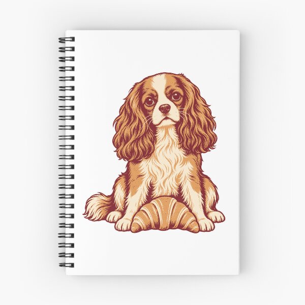 Item preview, Croissant Cavalier King Charles Spaniel – Vintage Bakery Dog Art designed and sold by Jaani-T.